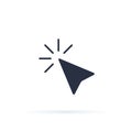 Pointer Arrow Icon Vector Illustration. Computer mouse click point cursor arrow flat vector icon for apps and websites.