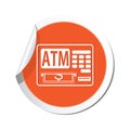 Pointer with ATM cash point icon Royalty Free Stock Photo