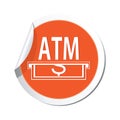 Pointer with ATM cash point icon Royalty Free Stock Photo