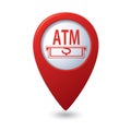 Pointer with ATM cash point icon