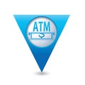 Pointer with ATM cash point icon Royalty Free Stock Photo
