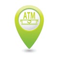 Pointer with ATM cash point icon Royalty Free Stock Photo