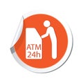 Pointer with ATM cash point icon