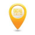 Pointer with ATM cash point icon Royalty Free Stock Photo