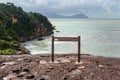 Pointer on cliff in Bako National Park Royalty Free Stock Photo