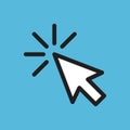 Pointer or cursor as arrow icon. Mouse clicking