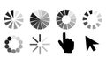 Pointer cursors icons: mouse hand arrow. Royalty Free Stock Photo