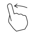 Swipe Left Cursor Icon Vector Royalty Free Stock Photo