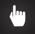 Pointer gesture icon on white background for graphic and web design, Modern simple vector sign. Internet concept. Trendy symbol