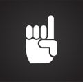 Pointer gesture icon on white background for graphic and web design, Modern simple vector sign. Internet concept. Trendy symbol