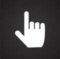 Pointer gesture icon on white background for graphic and web design, Modern simple vector sign. Internet concept. Trendy symbol