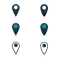 Pointer gps map and navigation with gradient color icon set. positioning on the map. Mark GPS icon. icon location mark Royalty Free Stock Photo