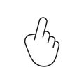 Pointer hand click gesture with index finger up Line Icon. User interface navigation symbol for selection and Royalty Free Stock Photo