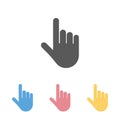 Pointer icon, point, finger, click, touch Royalty Free Stock Photo