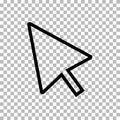 Pointer icon on transparent background. cursor sign. mouse cursor symbol Royalty Free Stock Photo