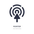 pointer icon on white background. Simple element illustration from Cursor concept Royalty Free Stock Photo