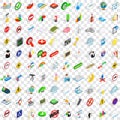 100 pointer icons set, isometric 3d style Royalty Free Stock Photo