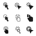 Pointer icons set, simple style Royalty Free Stock Photo