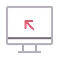Pointer lcd thin color line vector icon Royalty Free Stock Photo
