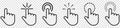 Pointer line cursor omputer mouse icons