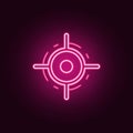 pointer on the map neon icon. Elements of Navigation set. Simple icon for websites, web design, mobile app, info graphics Royalty Free Stock Photo