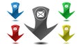 Pointer Message, icon, sign, illustration Royalty Free Stock Photo