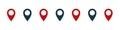 Pointer or navigation icons. Pin Location Icon. Map pointer. Flat design. Vector illustration Royalty Free Stock Photo