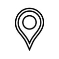 pointer red map location line icon vector illustration Royalty Free Stock Photo