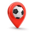 Pointer with Soccer football (clipping path included)