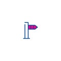 Pointer thin line color icon. Icon for web and user interface Royalty Free Stock Photo