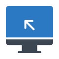 Pointer glyph color flat vector icon Royalty Free Stock Photo
