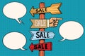Pointers arrow sale signs navigation Royalty Free Stock Photo