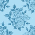 Pointillism floral pattern