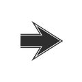 Pointing Arrow Icon Direction Sign Navigation Symbol Rightward Design Guide Pointer Vector Royalty Free Stock Photo