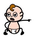 Pointing Baby Cartoon Illustration Royalty Free Stock Photo