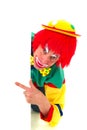 Pointing clown Royalty Free Stock Photo