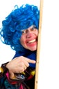 Pointing clown Royalty Free Stock Photo