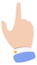 Pointing finger icon. Hand gesture. Touch symbol Royalty Free Stock Photo