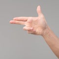 Finger sign hand pistol gesture