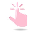 Pointing hand clicks icon