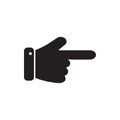 Pointing hand gesture icon graphic design template Royalty Free Stock Photo