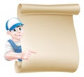 Pointing plumber scroll