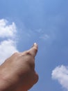 Pointing at sky