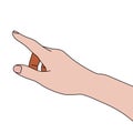 pointing swiping helping interface hand
