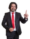 Pointing turkish businessman with suit Royalty Free Stock Photo