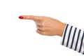 Pointing Woman's Hand Royalty Free Stock Photo