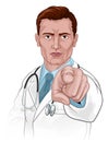Doctor Pointing Your Country Needs Wants You