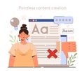 Pointless content creation. Content manager guidance. Content creation