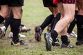 POINTNOIRE/CONGO - 18MAY2013 - Amateur rugby player to warm up