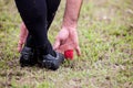 POINTNOIRE/CONGO - 18MAY2013 - Amateur rugby player to warm up